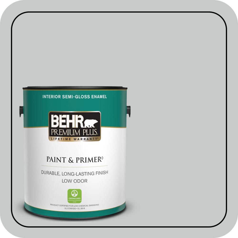 BEHR PREMIUM PLUS 1 gal. #PPU26-17 Fast as the Wind Semi-Gloss Enamel Low Odor Interior Paint & Primer