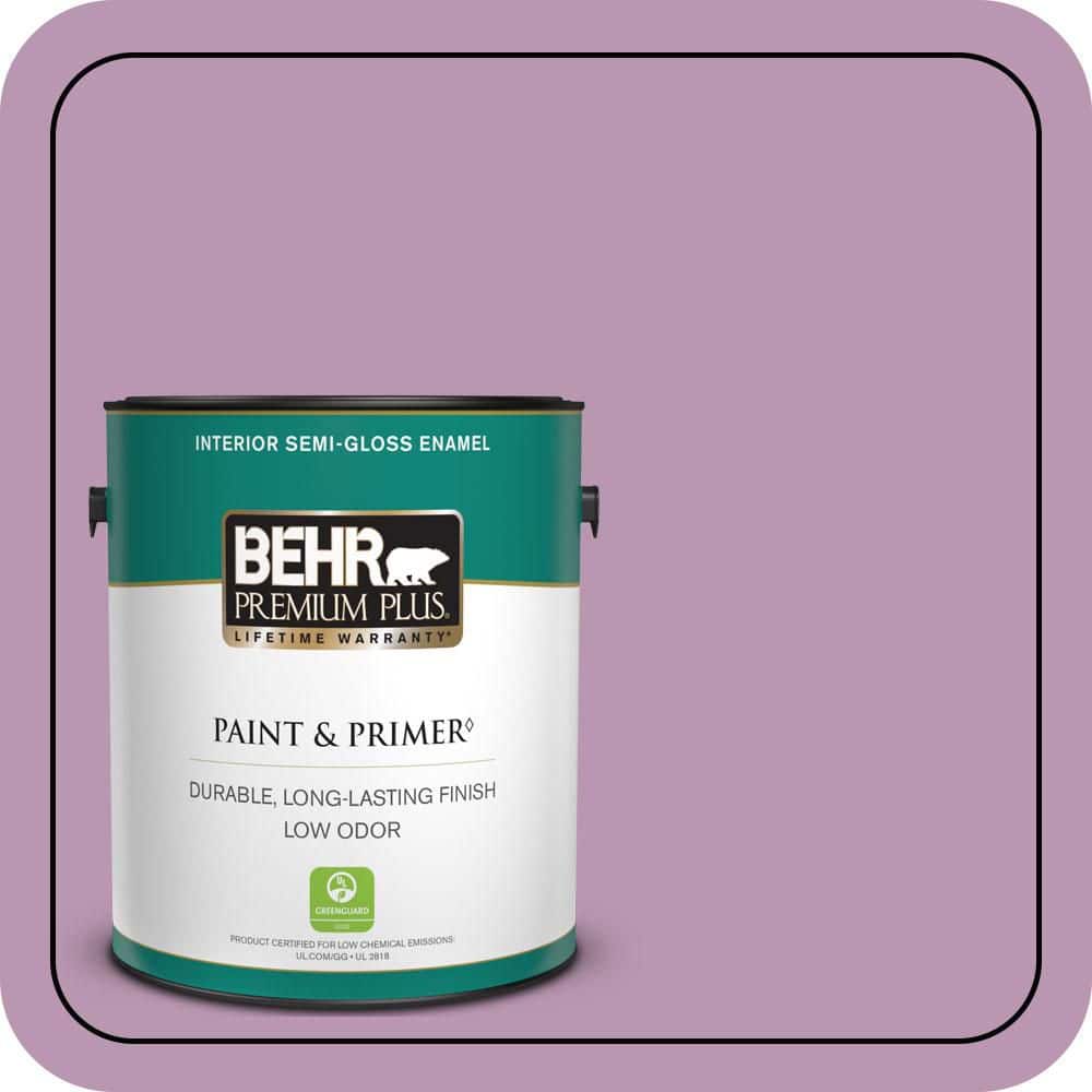 BEHR PREMIUM PLUS 1 gal. #M110-4 Cherished Semi-Gloss Enamel Low Odor Interior Paint & Primer