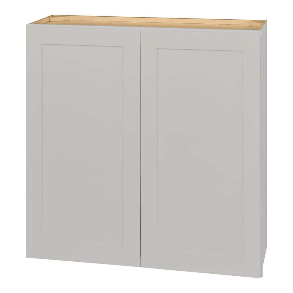 Hampton Bay Avondale 36 in. W x 12 in. D x 36 in. H Ready to Assemble Plywood Shaker Wall Kitchen Cabinet in Dove Gray