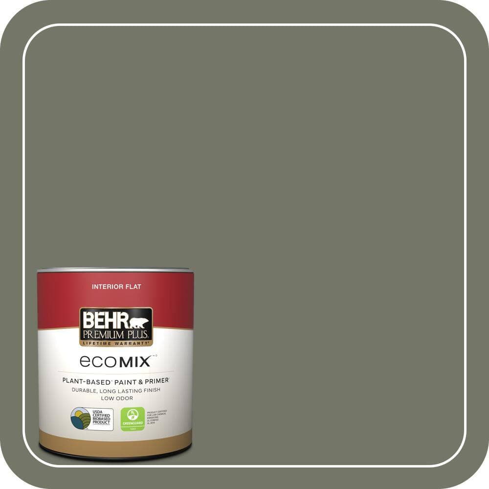BEHR PREMIUM PLUS 1 qt. Home Decorators #HDC-AC-20 Halls of Ivy Flat EcoMix Plant-Based Interior Paint & Primer (1)