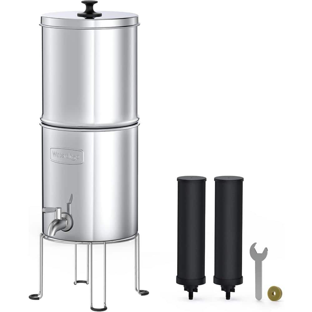 Waterdrop Gravity-fed Water Filtration System, NSF/ANSI 42,372 Certified, Reduces Lead 99% Chlorine, with Stainless Steel Stand (1)