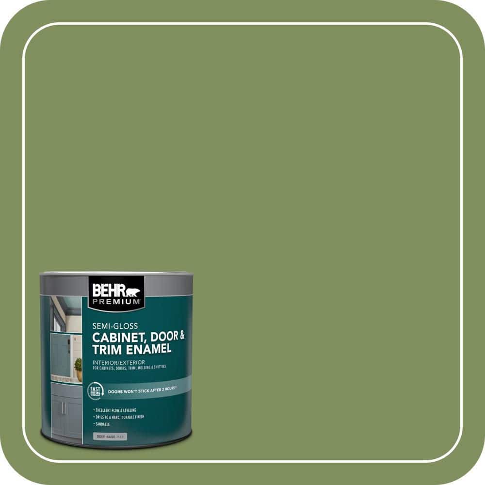 BEHR PREMIUM 1 qt. #PPU10-03 Green Energy Semi-Gloss Enamel Interior/Exterior Cabinet, Door & Trim Paint (1)