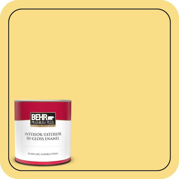 BEHR PREMIUM PLUS #390B-5 Bee Pollen Enamel Low Odor & Primer (4)