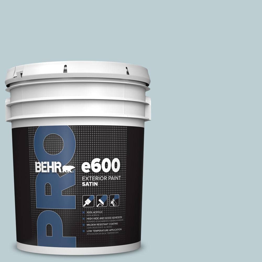 BEHR PRO 5 gal. #540E-2 Cloudy Day Satin Exterior Paint