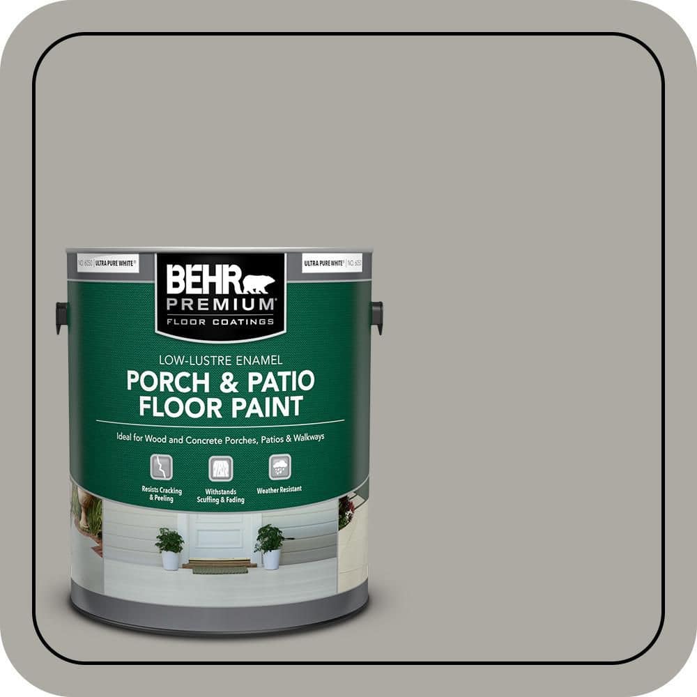 BEHR PREMIUM 1 gal. #PPU24-10 Downtown Gray Low-Lustre Enamel Interior/Exterior Porch and Patio Floor Paint (1)