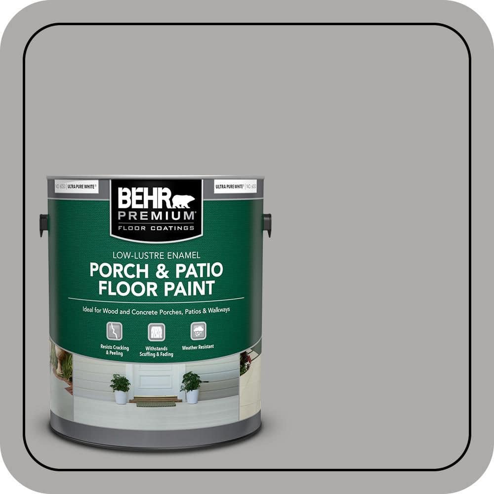 BEHR PREMIUM 1 gal. #MS-81 Crater Gray Low-Lustre Enamel Interior/Exterior Porch and Patio Floor Paint (1)