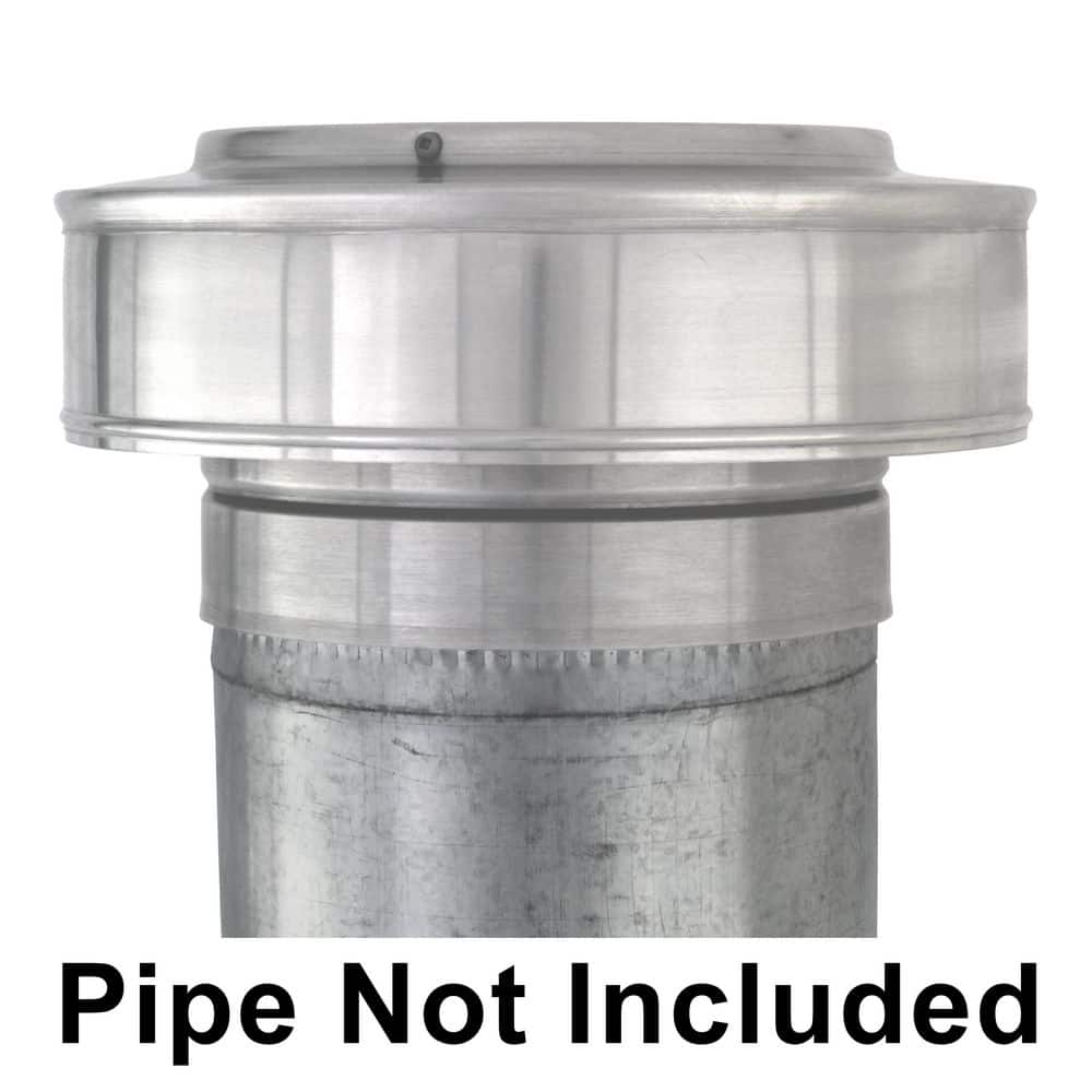 Active Ventilation 7 in. Dia Aluminum Vent Pipe Cap in Mill Finish (3)