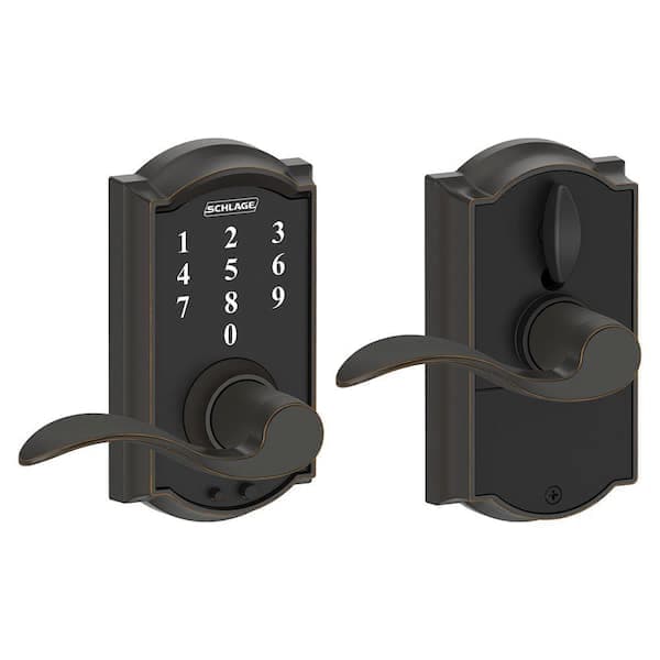 Schlage Camelot Aged Bronze Touch Keyless Touchscreen Handle (2)