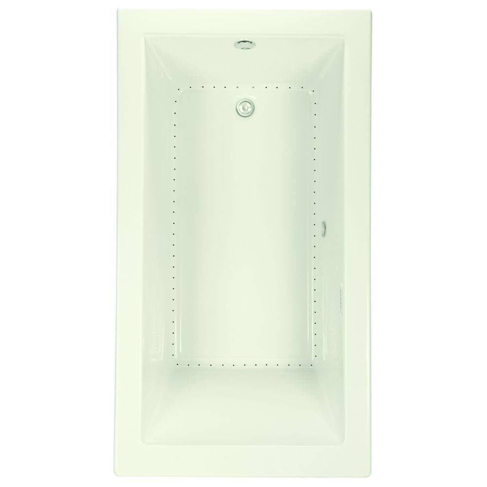 Aquatic Serenity 72 in x 42 in. Rectangular Bathtub with Reversible Drain in Acrylic Drop in DriftBath and Chromotherapy Biscuit (1)