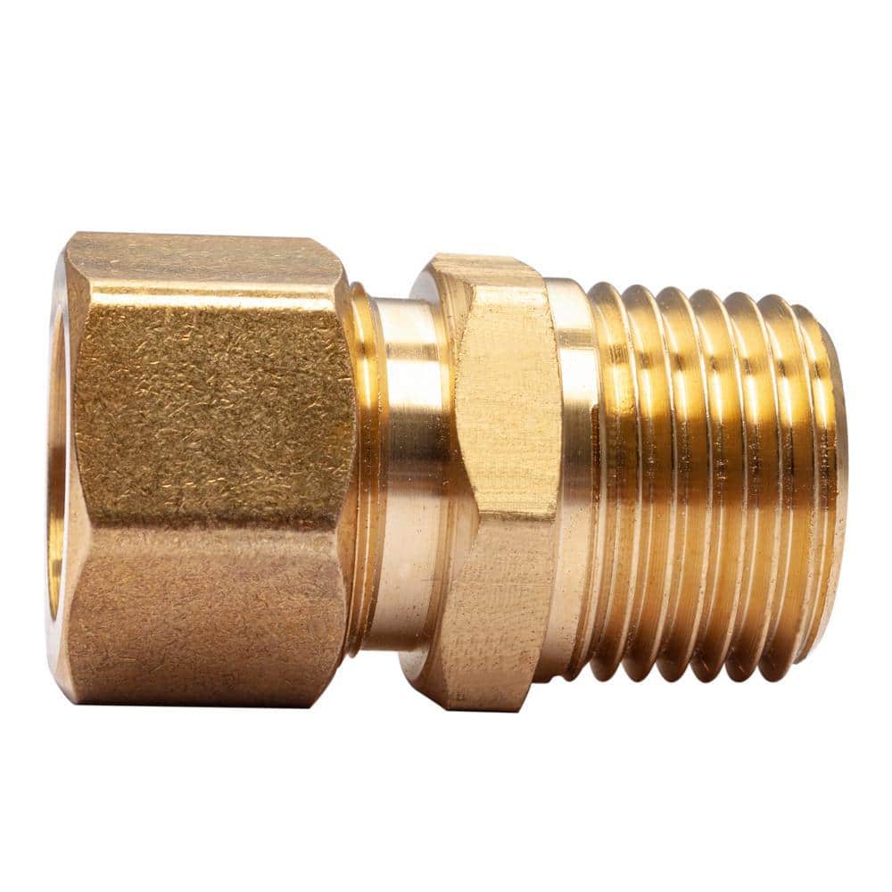 LTWFITTING 5/8 in. O.D. Comp x 1/2 in. MIP Brass Compression Adapter Fitting (25-Pack) (1)