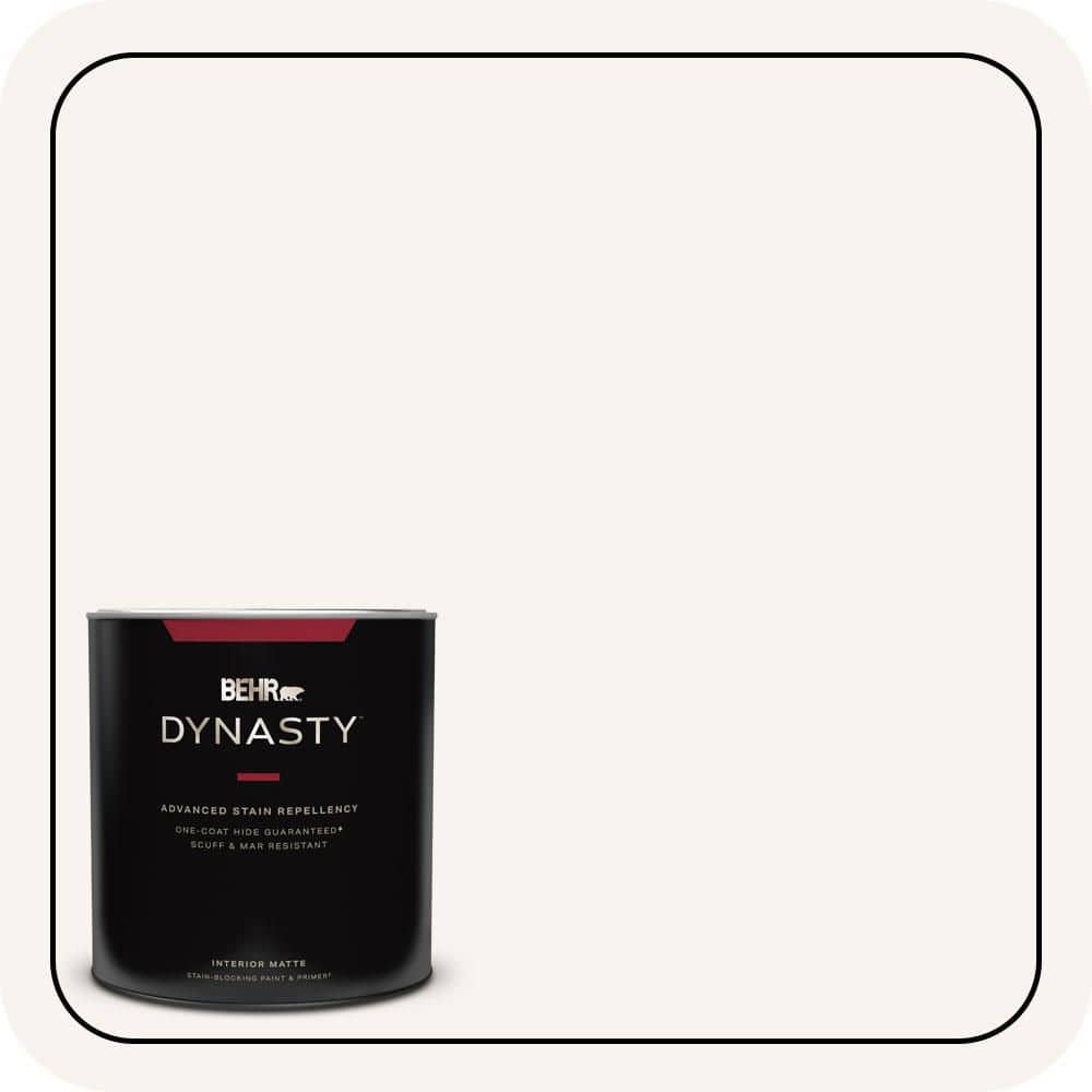 BEHR DYNASTY 1 qt. #PR-W13 Crystal Cut Matte Interior Stain-Blocking Paint & Primer