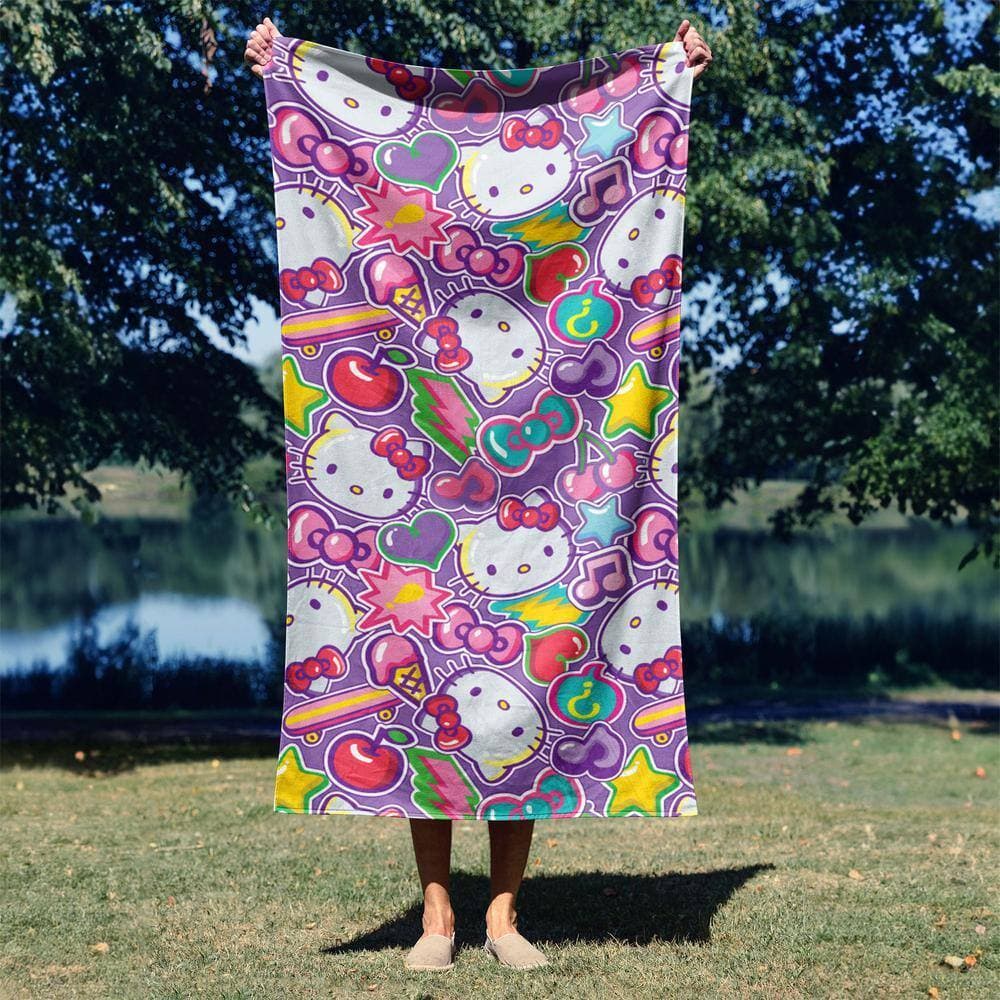 THE NORTHWEST GROUP Sanrio Hello Kitty Cherry Summer Microfiber Beach Towel (3)