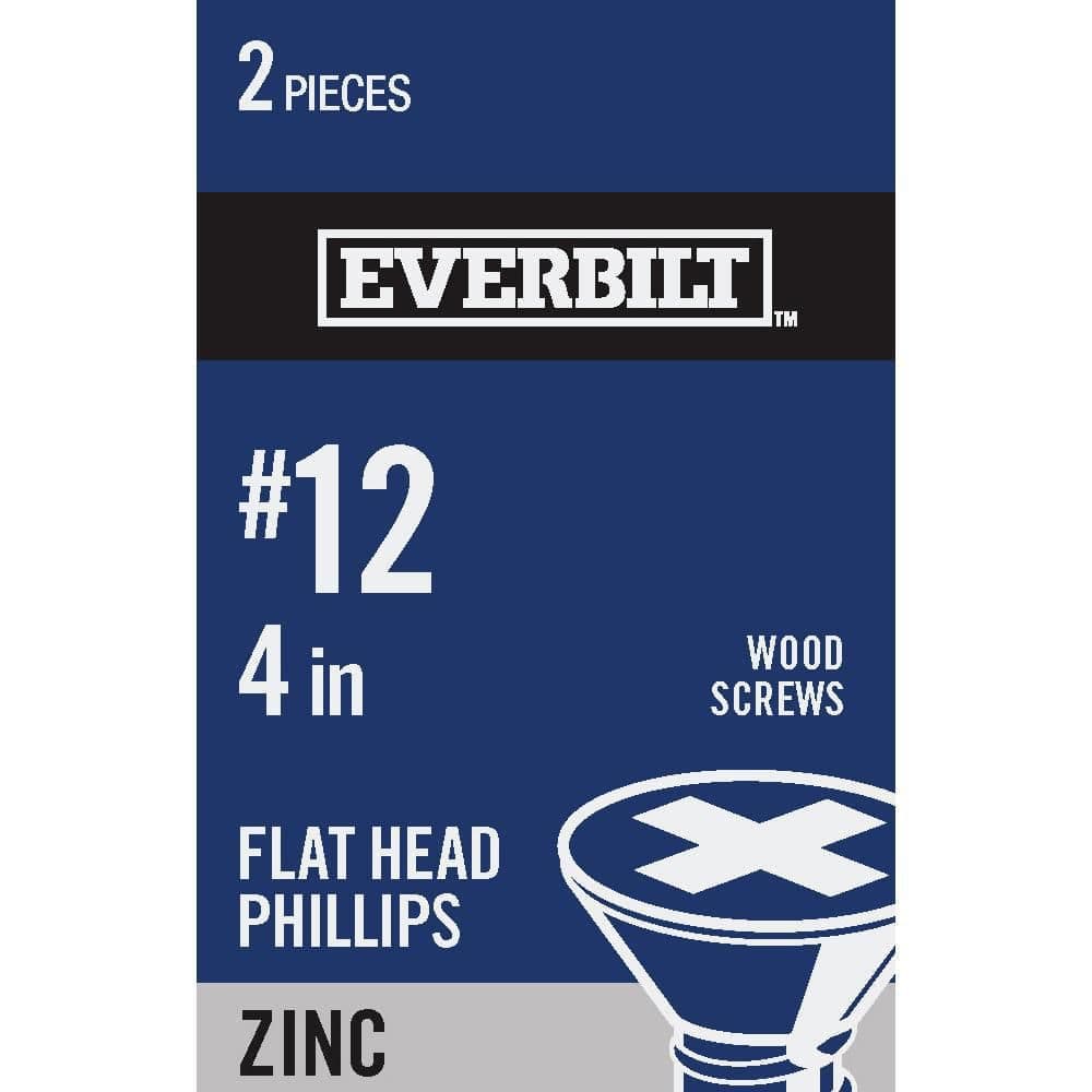 Everbilt Zinc Plated Phillips Flat Head Wood Screw (2-Pack) (1)