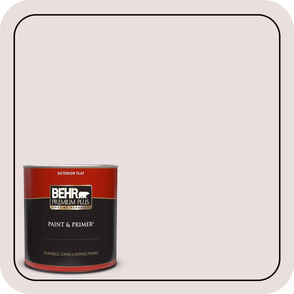 BEHR PREMIUM PLUS 1 qt. #N120-1 Parasol Flat Exterior Paint & Primer