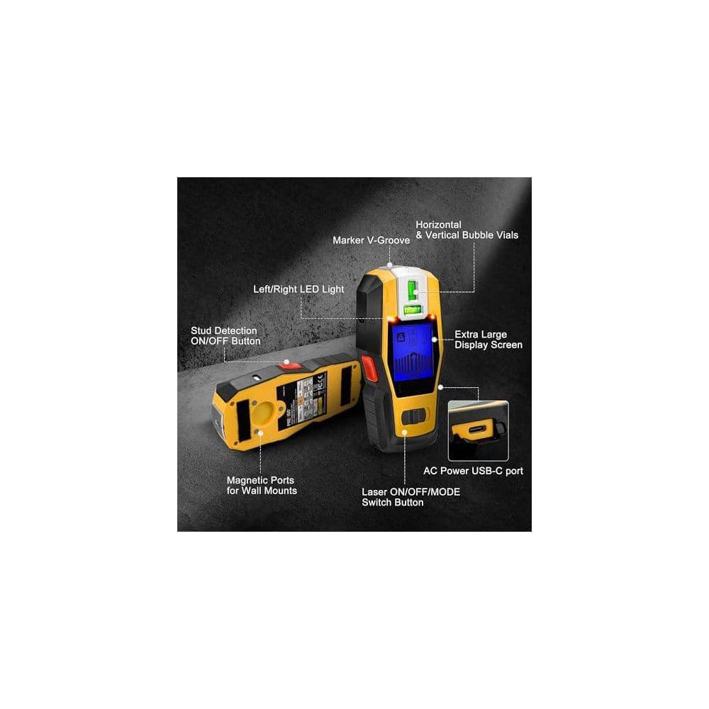 Unbranded 2-in-1 Stud Finder with Laser Level Rechargeable Multi Surface Cross Line Laser and Wall Stud Scanners Tool (2)