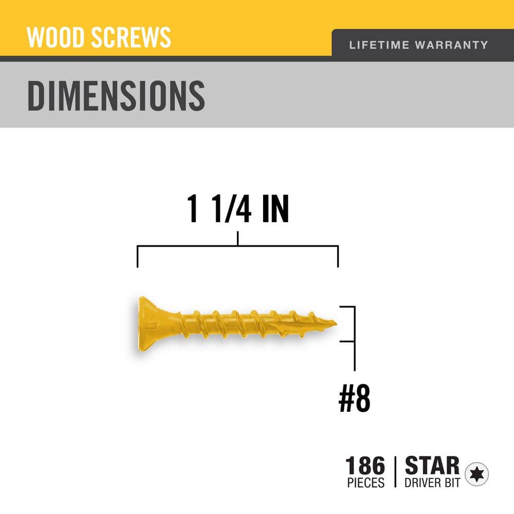 DECKMATE 25-Pack #8 x 1-1/4 in. Tan Star Drive Flat-Head Wood Deck Screw (25 lbs. / 4,650-Piece) (3)