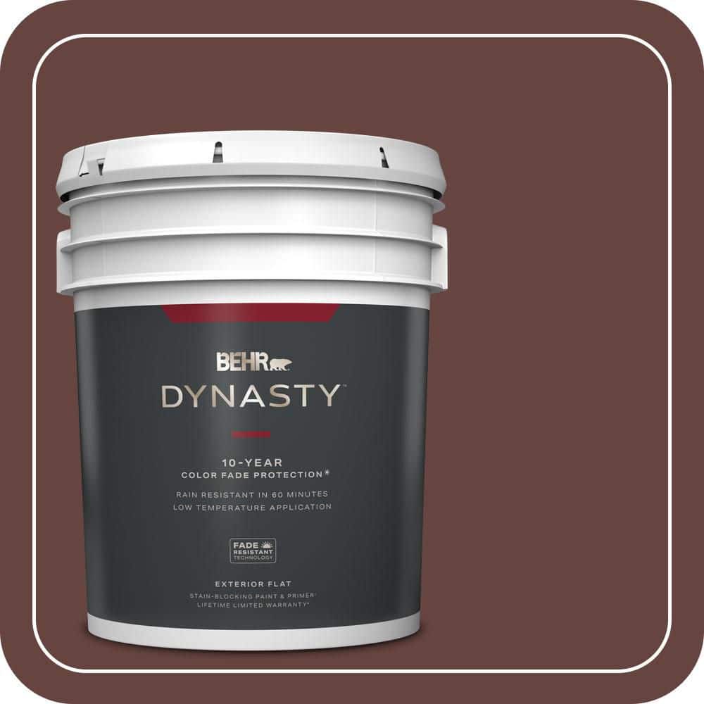 BEHR DYNASTY 5 gal. #S-G-730 Tawny Port Flat Exterior Stain-Blocking Paint & Primer