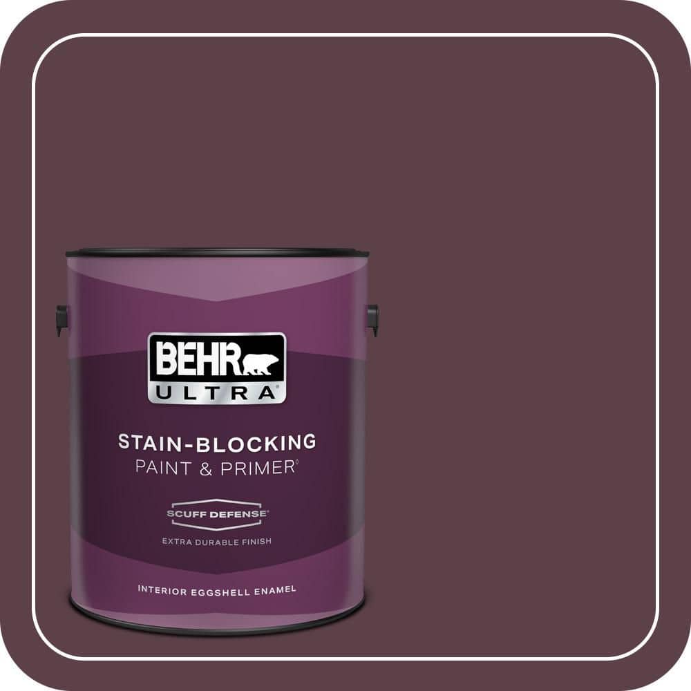 BEHR ULTRA 1 gal. #QE-63 Napa Wine Extra Durable Eggshell Enamel Interior Paint & Primer