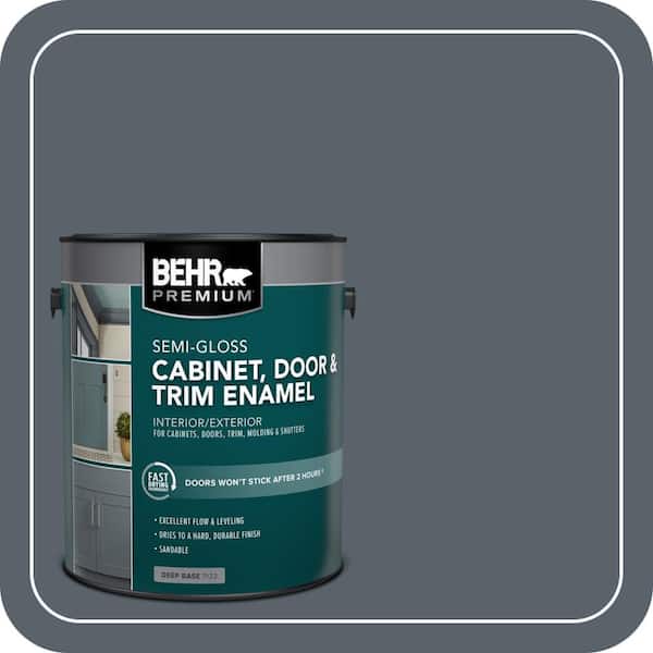 BEHR PREMIUM 1 gal. #N490-6 Calligraphy Semi-Gloss Enamel Interior/Exterior Cabinet, Door & Trim Paint (2)