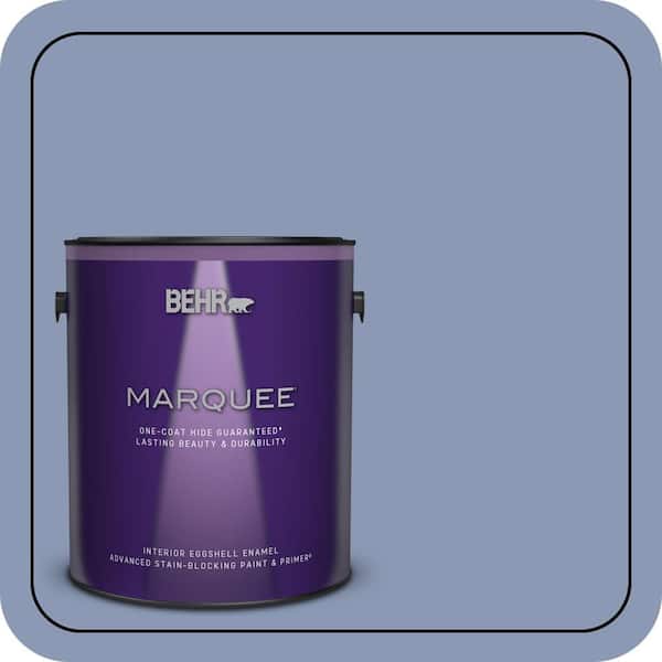 BEHR MARQUEE 1 gal. #600F-5 Blueberry Buckle Eggshell Enamel Interior Paint & Primer (2)