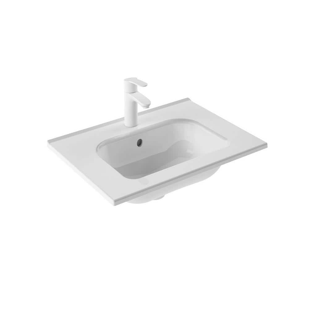 WS Bath Collections Slim 35.4 in. W 18.0 in. D Ceramic Vanity Top (1)