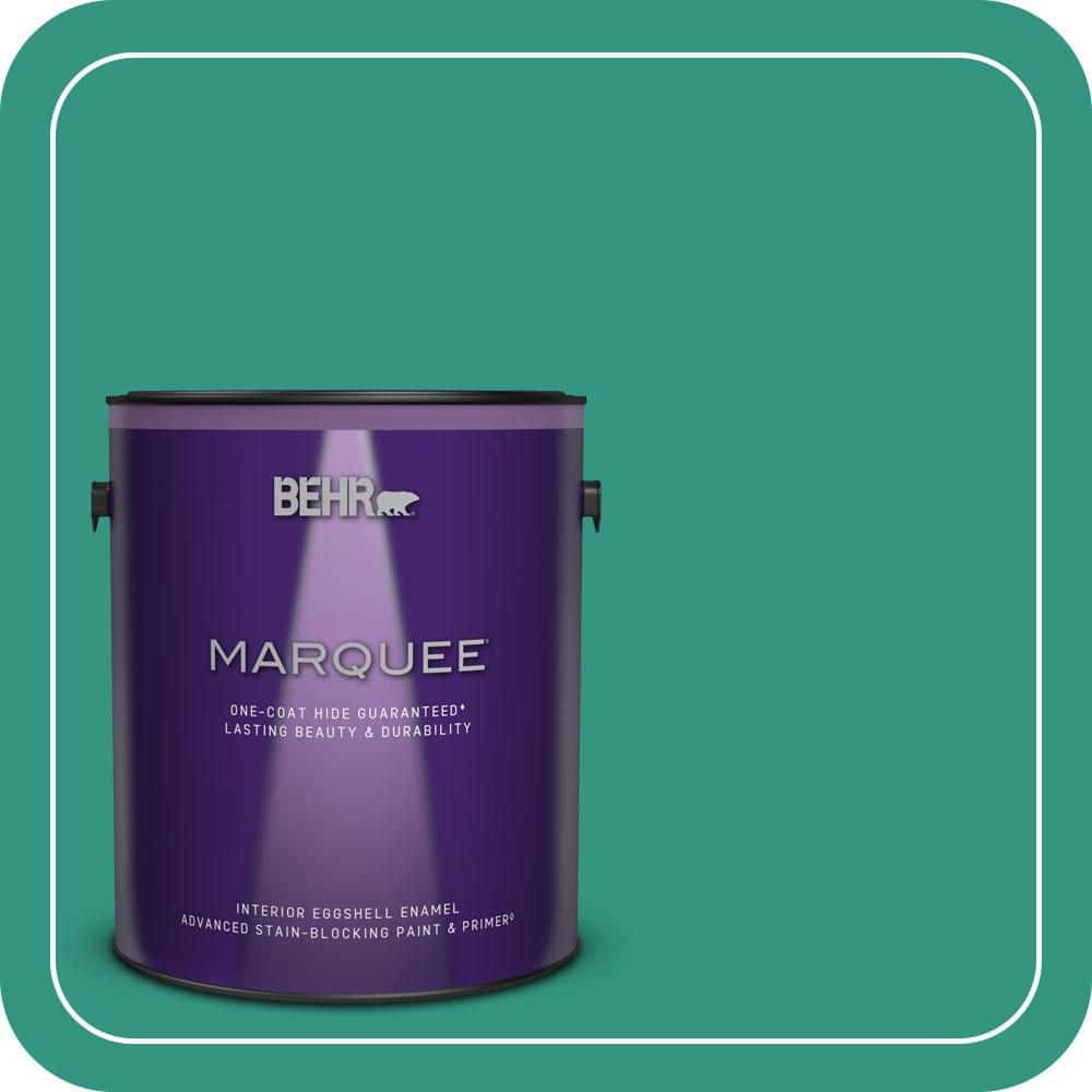 BEHR MARQUEE 1 gal. #P440-6 Esmeralda One-Coat Hide Eggshell Enamel Interior Paint & Primer (1)