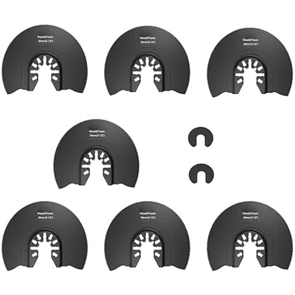 Unbranded Semi Circular Oscillating Saw Blades 3-1/2 in. for Wood Plastic Soft Metal Cutting Quick Release (7-Pack) (1)