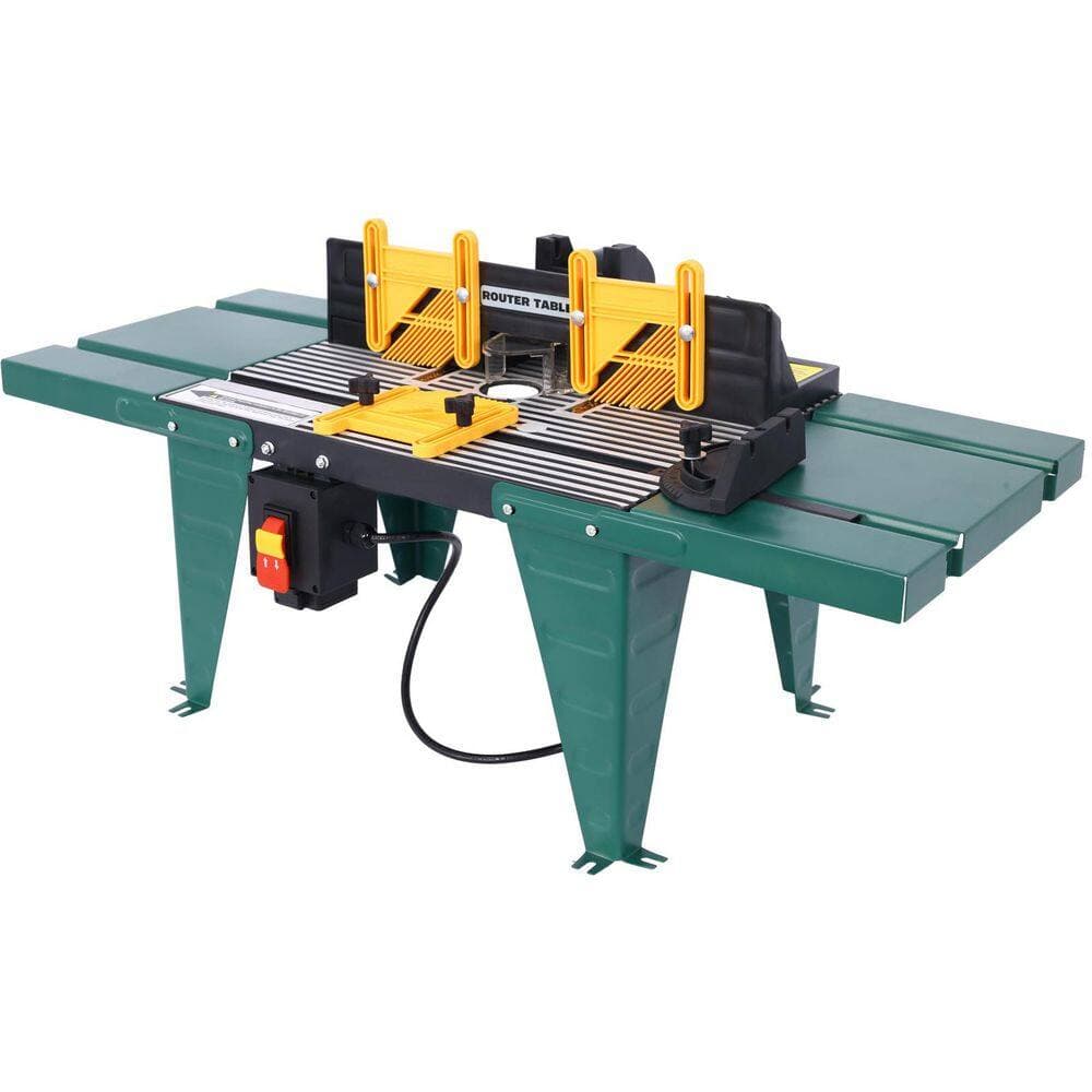 maocao hoom Electric Benchtop Router Table Wood Working Tool, Green (2)