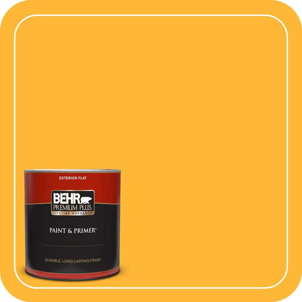 BEHR PREMIUM PLUS 1 qt. #P270-6 Soft Boiled Flat Exterior Paint & Primer (1)