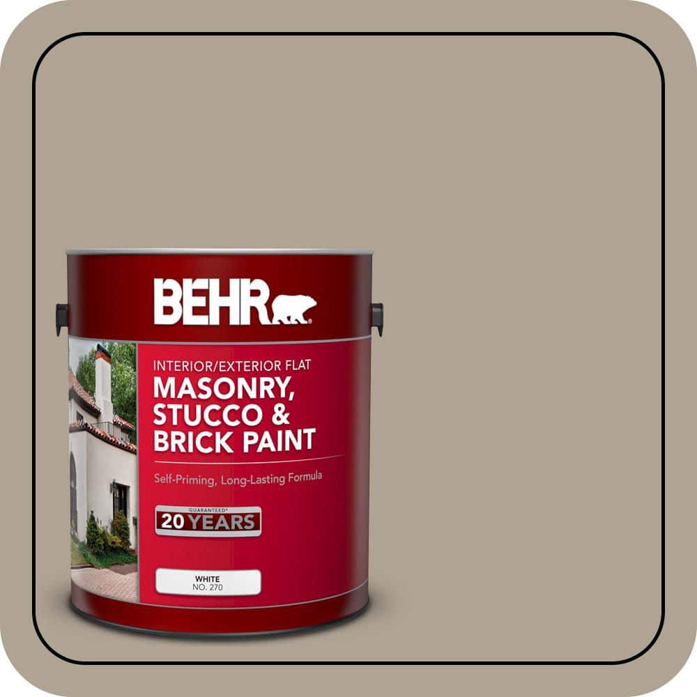 BEHR 1 gal. #730D-4 Garden Wall Flat Interior/Exterior Masonry, Stucco and Brick Paint