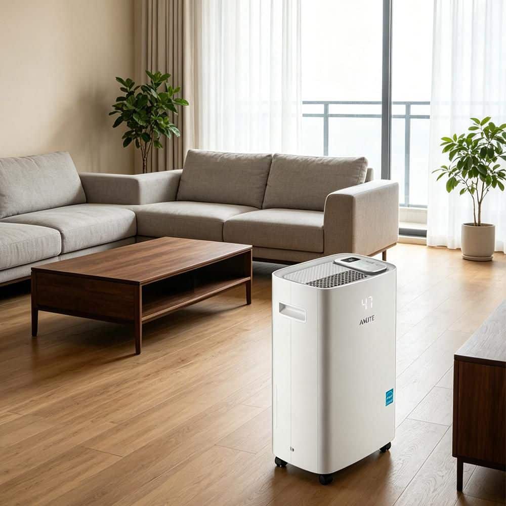 Edendirect 80 pt. 5,500 sq. ft. Dehumidifier for Home, in. White with Bucket, Drain Hose, Continuous Run, 24 Hr Timer, Energy Star (3)