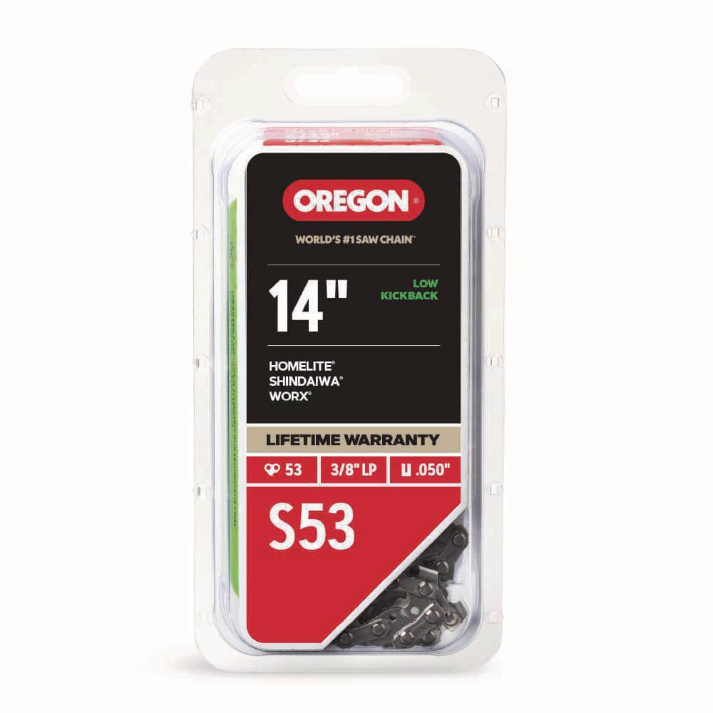 Oregon S53 AdvanceCut Saw Chain for 14 in. Bar - 53 Drive Links - fits Craftsman, Homelite, Shindaiwa and more