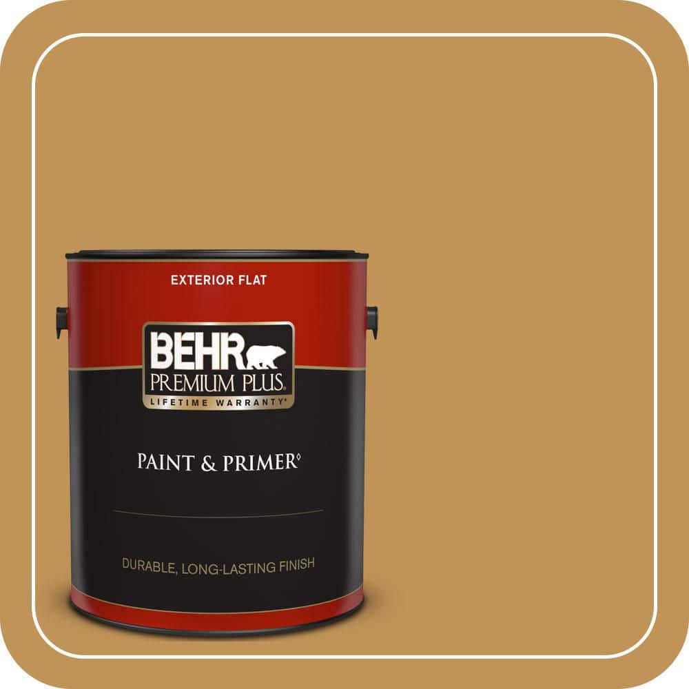 BEHR PREMIUM PLUS 1 gal. #T12-5 Lone Star Flat Exterior Paint & Primer