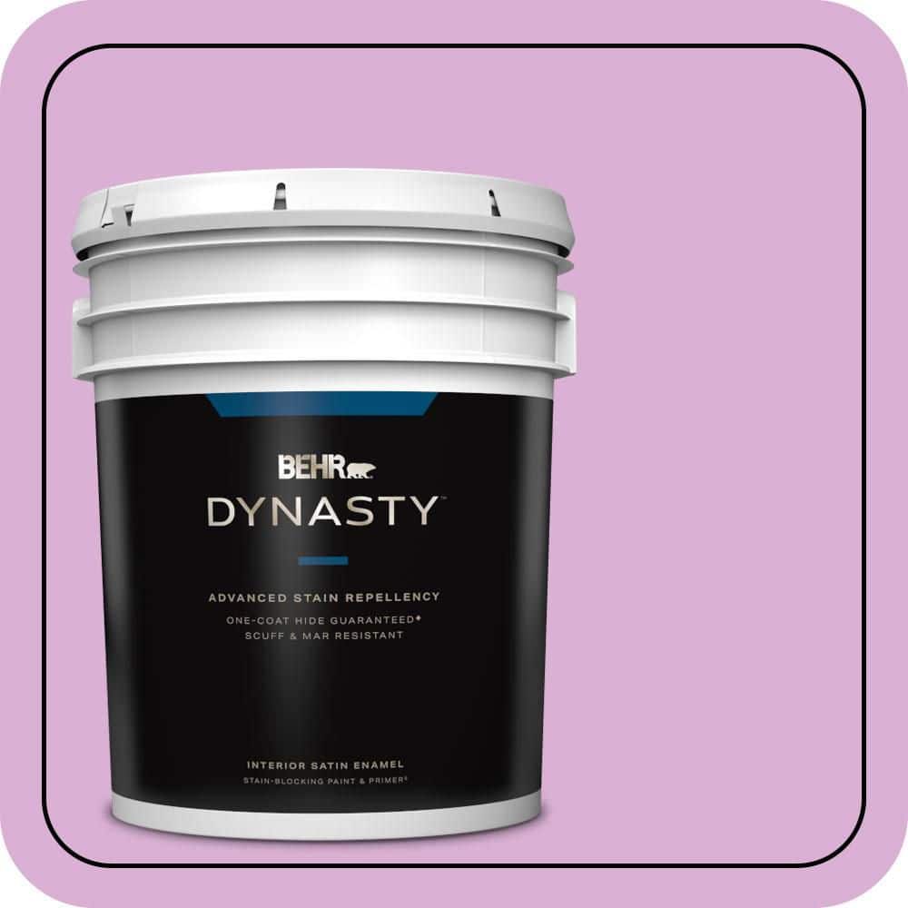 BEHR DYNASTY 5 gal. #P110-3 BFF Satin Enamel Interior Stain-Blocking Paint & Primer