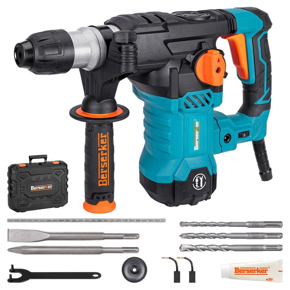 WRIGHTMASTER 12.5 Amp Corded 1-1/4 in. Variable Speed SDS-Plus Hammer Drill with Carrying Case (1)