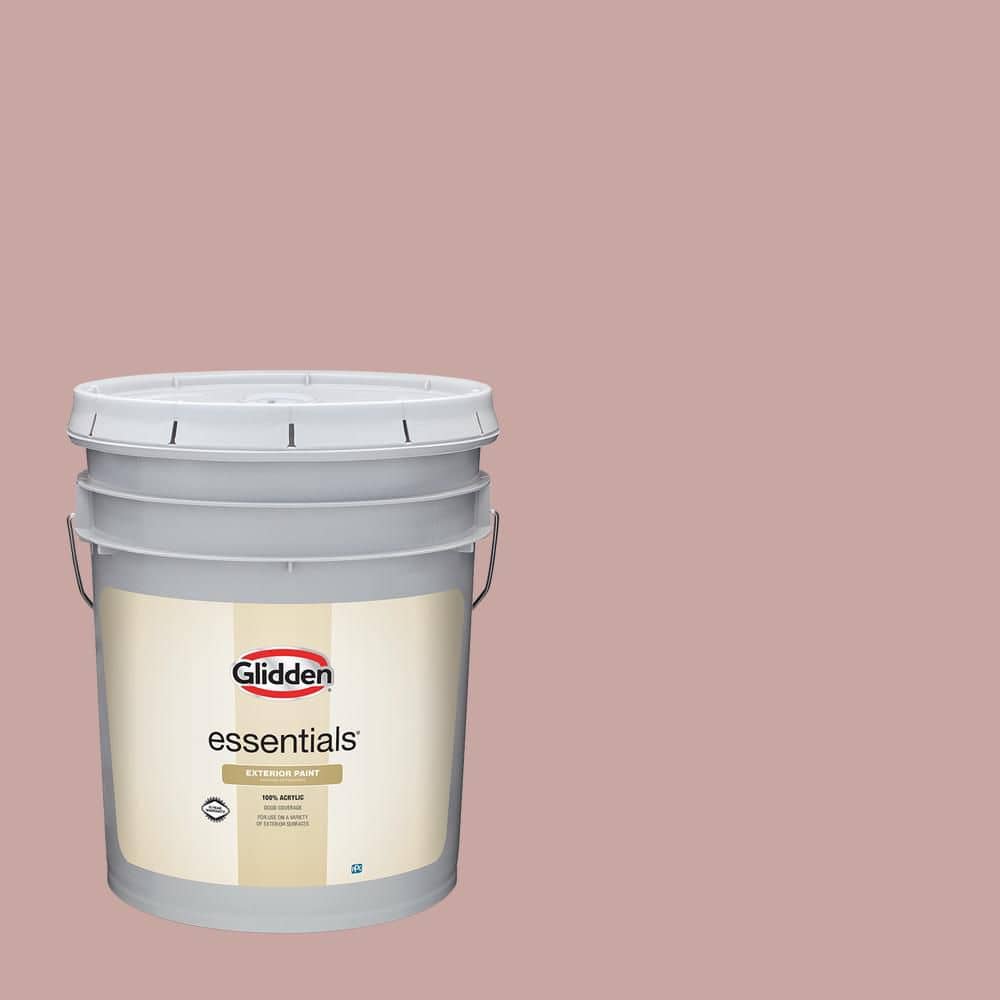 Glidden Essentials 5 gal. PPG1059-4 Parfait Flat Exterior Paint