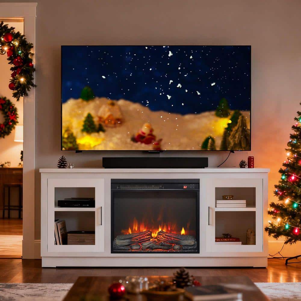 ToolCat 23 in. Electric Fireplace Insert w/ Remote, Adjustable Flame, Heat up to 400 sq. ft. Timer, Overheat Protection for Home (1)