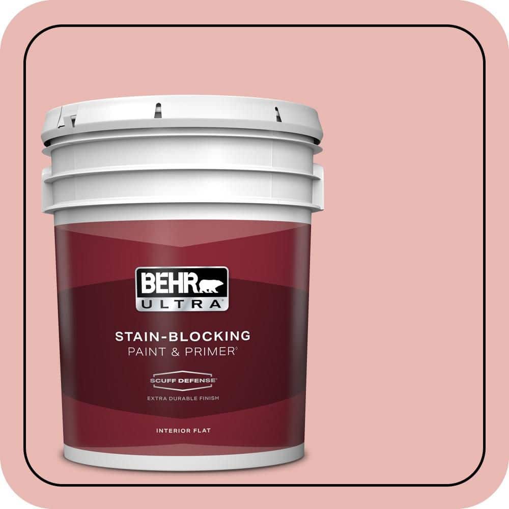 BEHR ULTRA 5 gal. #MQ4- 04 Noble Blush Extra Durable Flat Interior Paint & Primer