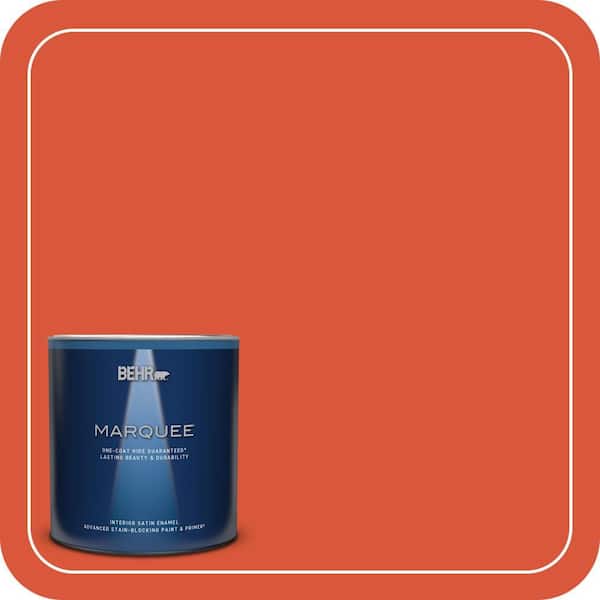 BEHR PREMIUM PLUS #HDC-MD-10G Mod Orange Enamel Low Odor & Primer (4)