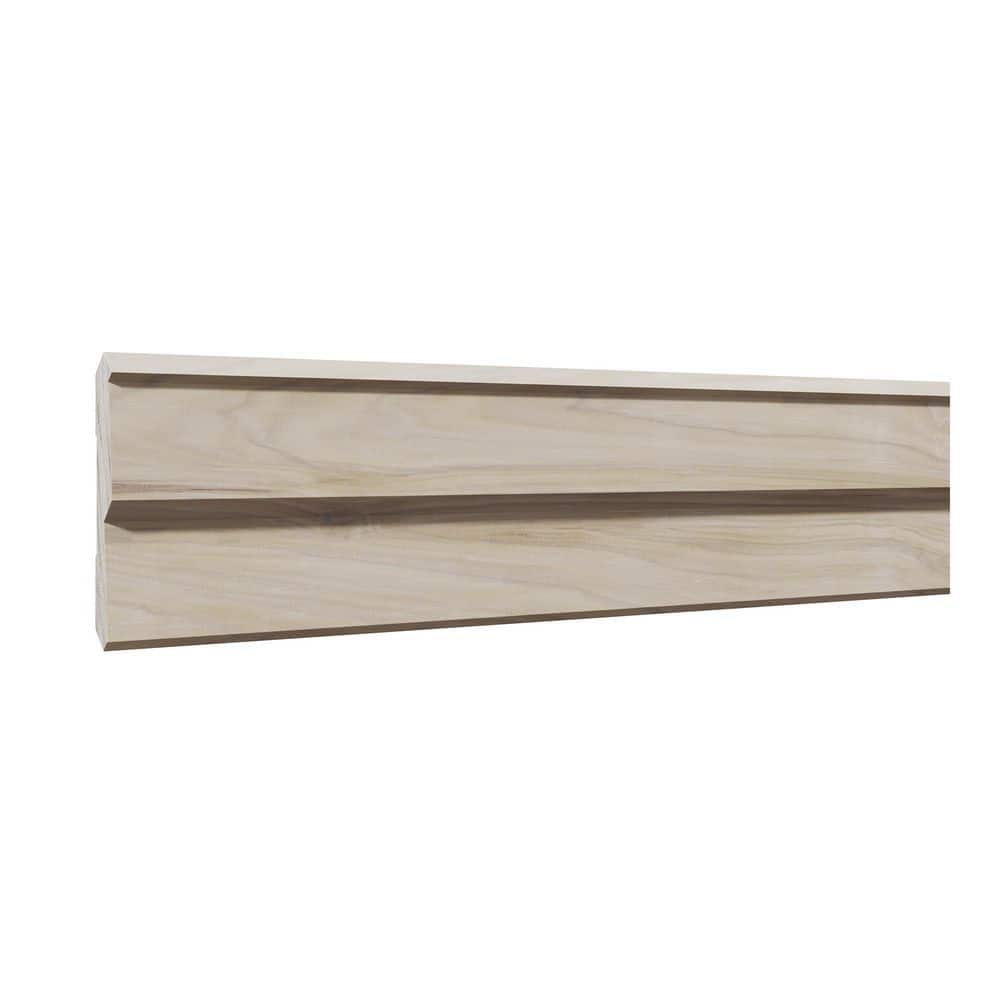 Ornamental Mouldings . 75 in. D x 5.25 in. W x 92 in. L Unfinished Poplar Wood Lucent Crown Moulding (1)