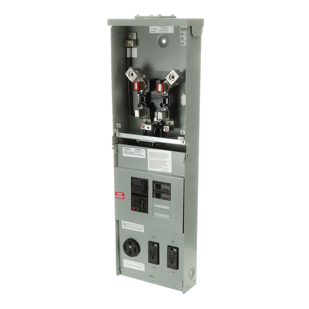 Midwest Electric Products 100 Amp 6-Space 12-Circuit Main Breaker Overhead Ring Type Metered Temporary Power Panel (M176MBC033) (1)