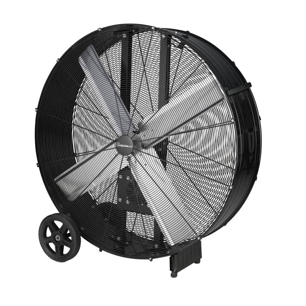 VISIONAIR 42 in. Heavy-Duty High Velocity Belt Drive Drum Fan in Black (1)