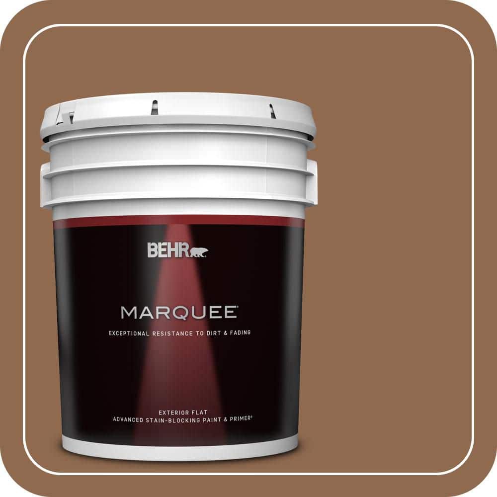 BEHR MARQUEE 5 gal. #PPU4-01 Caramel Swirl Flat Exterior Paint & Primer