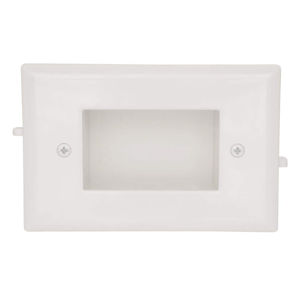 Commercial Electric White 1-Gang 1-Decorator/Rocker/1-Duplex Plastic Wall Plate (1-Pack) (3)