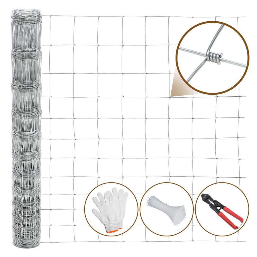 Unbranded 5 ft. x 164 ft. Advanced Weave Farm Enclosures Long-Lasting and Secure Galvanized Farm Fence