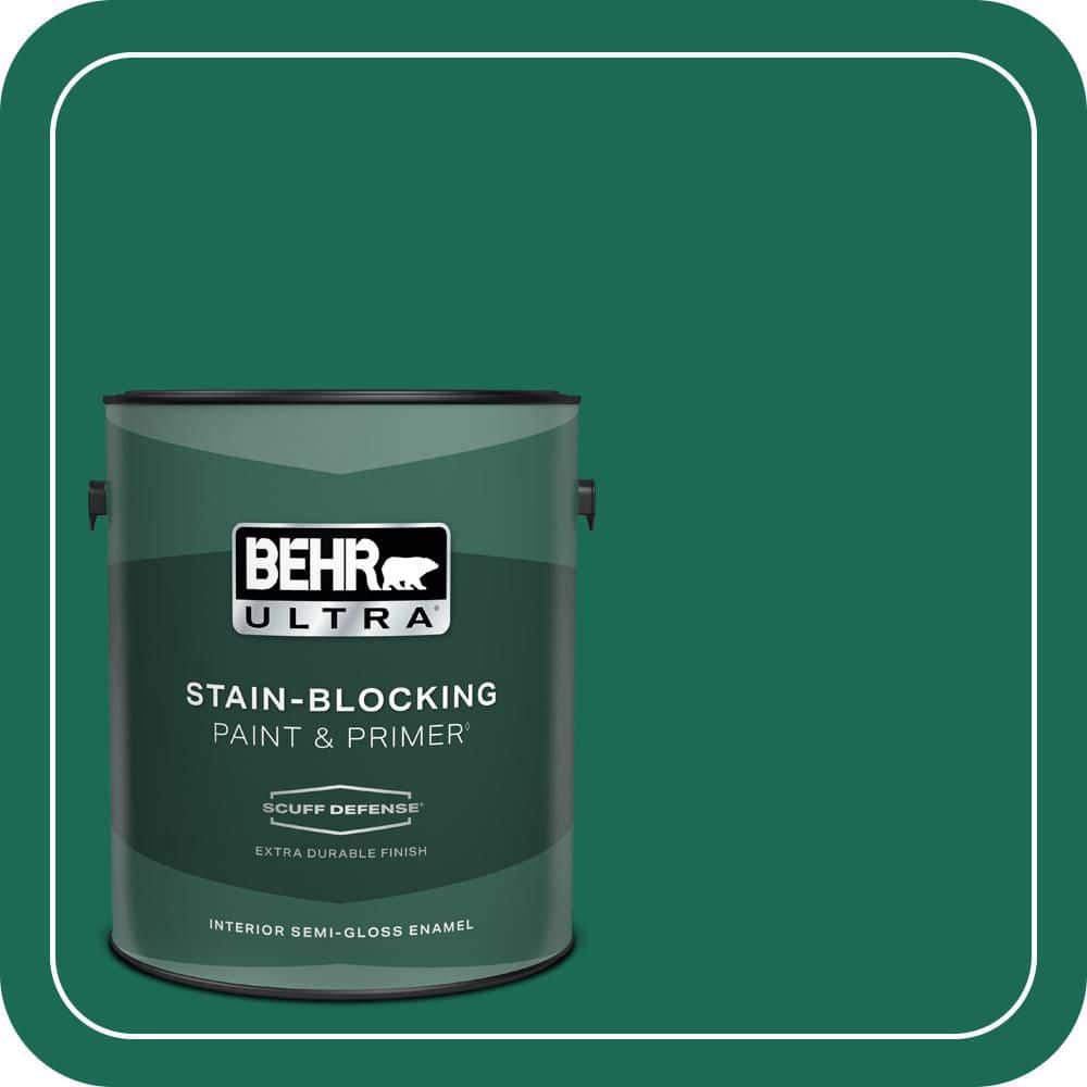 BEHR ULTRA 1 gal. #480B-7 Clover Brook Extra Durable Semi-Gloss Enamel Interior Paint & Primer