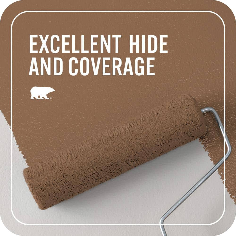 BEHR PREMIUM PLUS 1 qt. #PPU4-01 Caramel Swirl Flat EcoMix Plant-Based Interior Paint & Primer (2)