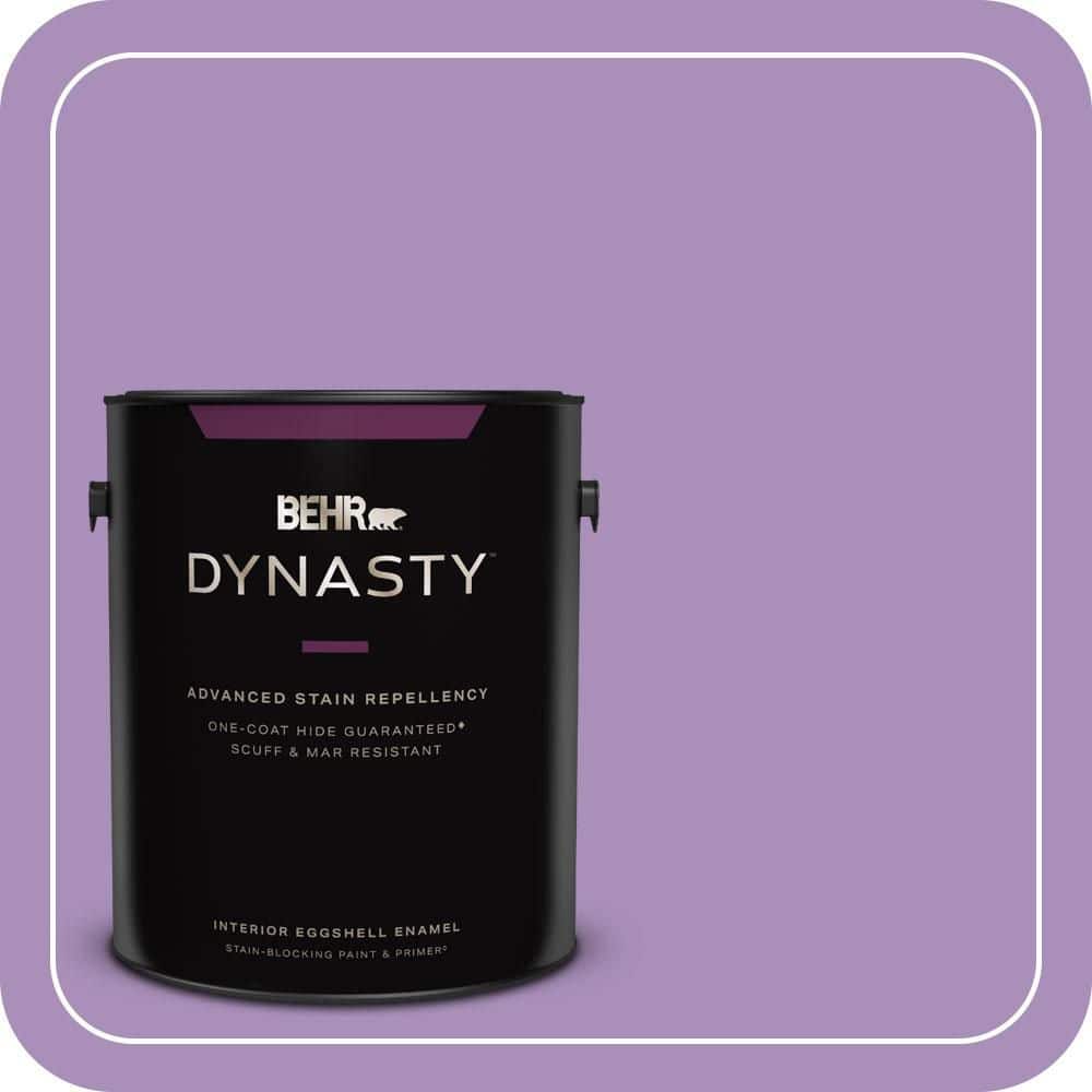 BEHR DYNASTY 1 gal. #650B-5 Garden Pansy Eggshell Enamel Interior Stain-Blocking Paint & Primer