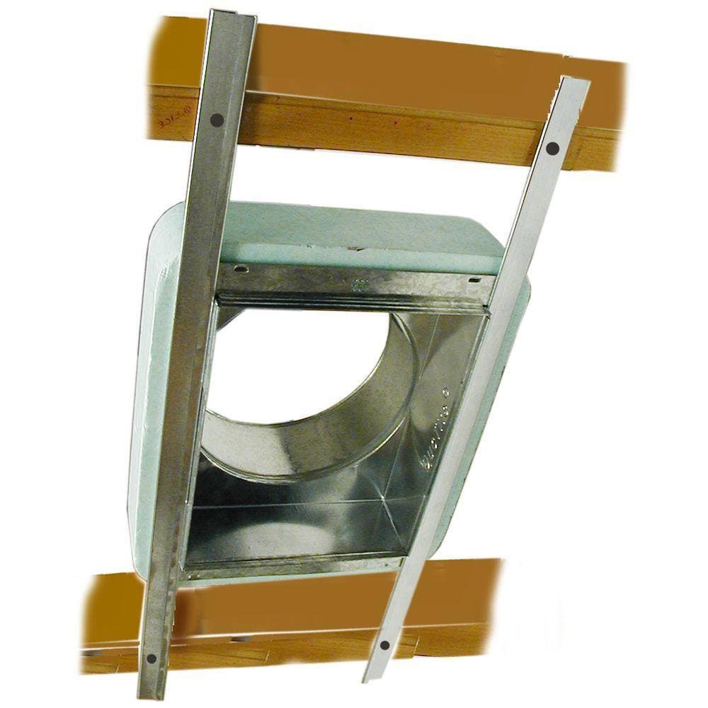 Master Flow GreenBoot 8 in. x 4 in. to 4 in. Pre-Sealed and Pre-Insulated R-6 Register Box with Installations Rails (2)