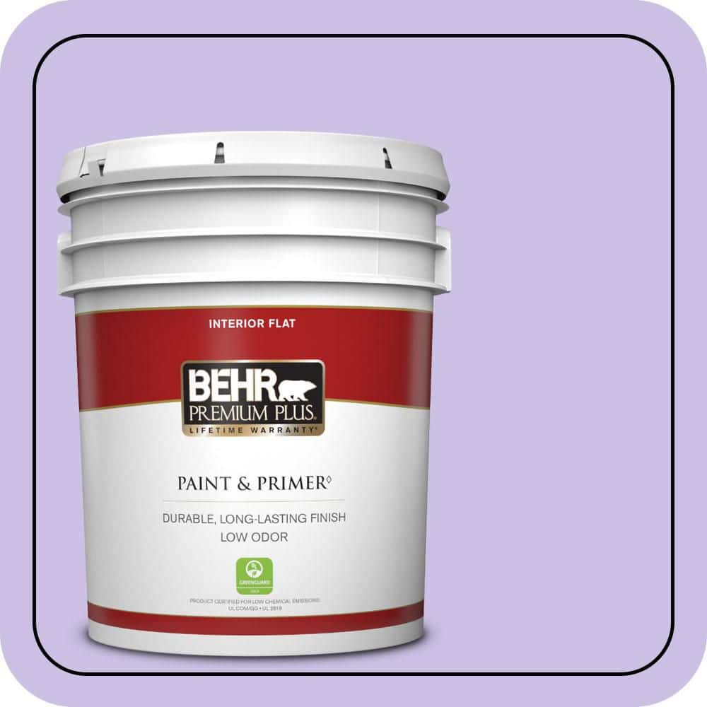 BEHR PREMIUM PLUS 5 gal. #P560-3 Party Hat Flat Low Odor Interior Paint & Primer